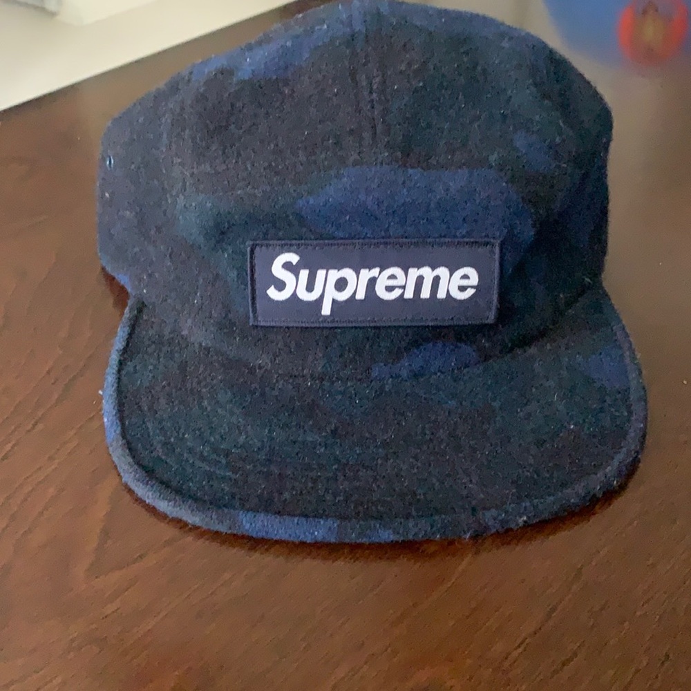 Supreme camo wool camp cap